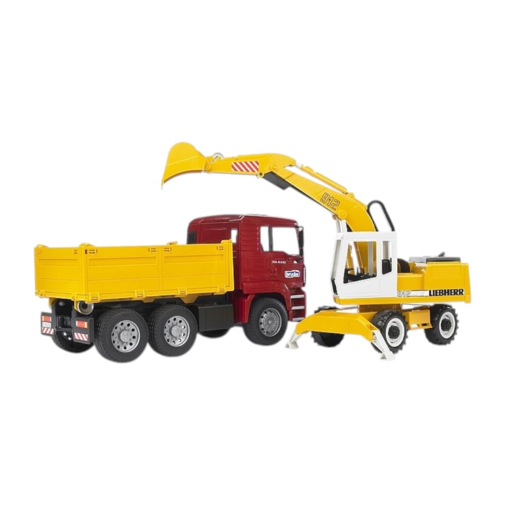 Camión de construcción MAN TGA con excavadora Liebherr - Imagen 2