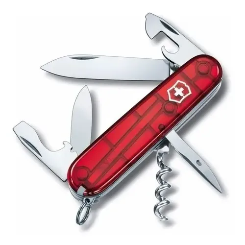 Navaja spartan 91mm 12 funciones roja trans.